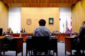 A Saanich council meeting. (Olivier Laurin/Saanich News file photo)